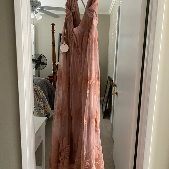 Blush maxi dress! Never worn. With tags! Perfect for wedding! Pregnancy photos! - Picture 4 of 6